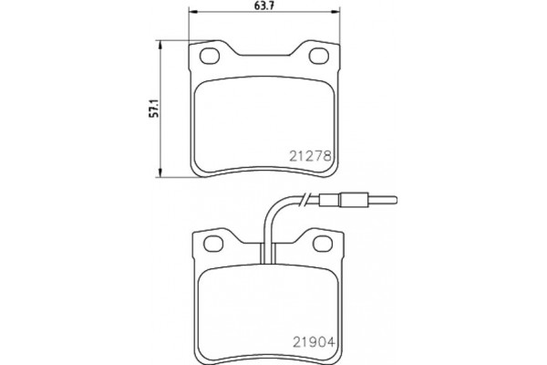 Hella Pagid Σετ τακάκια, Δισκόφρενα - 8DB 355 008-171