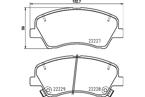 Hella Pagid Σετ τακάκια, Δισκόφρενα - 8DB 355 036-501