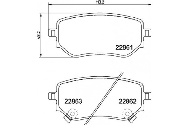 Hella Pagid Σετ τακάκια, Δισκόφρενα - 8DB 355 037-951