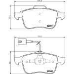 Hella Pagid Σετ τακάκια, Δισκόφρενα - 8DB 355 006-901