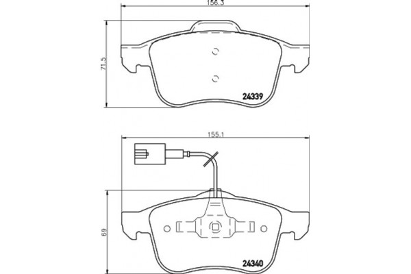 Hella Pagid Σετ τακάκια, Δισκόφρενα - 8DB 355 006-901