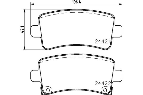 Hella Pagid Σετ τακάκια, Δισκόφρενα - 8DB 355 037-651