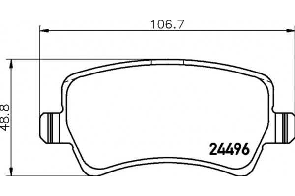 Hella Pagid Σετ τακάκια, Δισκόφρενα - 8DB 355 025-411