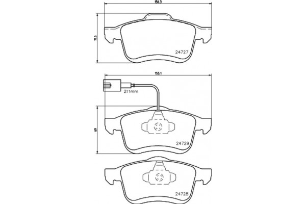 Hella Pagid Σετ τακάκια, Δισκόφρενα - 8DB 355 014-241