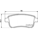 Hella Pagid Σετ τακάκια, Δισκόφρενα - 8DB 355 025-421