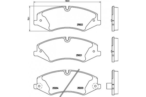 Hella Pagid Σετ τακάκια, Δισκόφρενα - 8DB 355 015-551