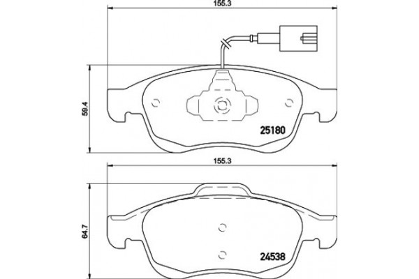 Hella Pagid Σετ τακάκια, Δισκόφρενα - 8DB 355 015-521