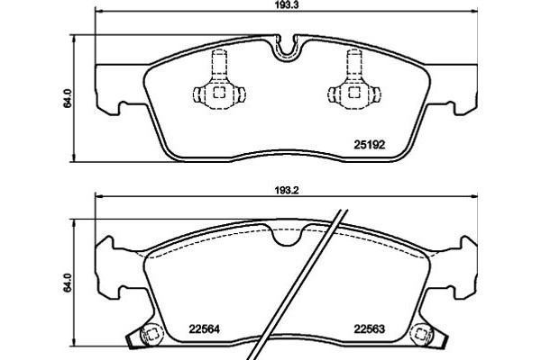 Hella Pagid Σετ τακάκια, Δισκόφρενα - 8DB 355 039-961