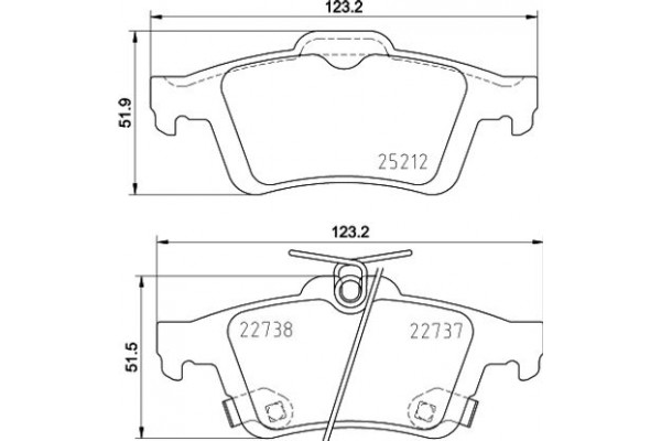 Hella Pagid Σετ τακάκια, Δισκόφρενα - 8DB 355 037-661