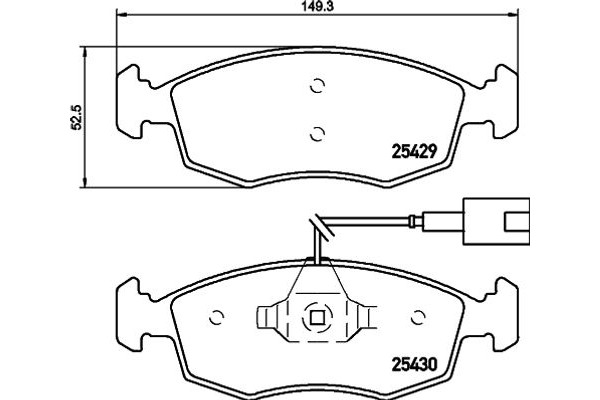 Hella Pagid Σετ τακάκια, Δισκόφρενα - 8DB 355 019-651