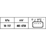 Hella Aισθητήρας, Πίεση Υπερπλήρωσης - 6PP 009 400-491