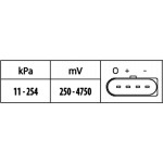 Hella Aισθητήρας, Πίεση Υπερπλήρωσης - 6PP 009 400-551