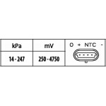 Hella Aισθητήρας, Πίεση Υπερπλήρωσης - 6PP 009 400-581