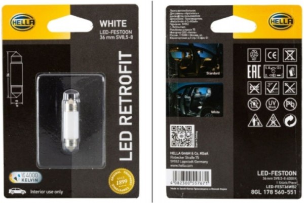 Hella Λυχνία, Εσωτερικός Φωτισμός - 8GL 178 560-551