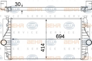 Hella Ψυγείο Αέρα Υπερπλήρωσης - 8ML 376 756-141