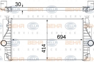 Hella Ψυγείο Αέρα Υπερπλήρωσης - 8ML 376 756-141