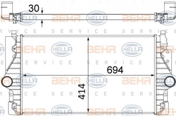 Hella Ψυγείο Αέρα Υπερπλήρωσης - 8ML 376 756-141