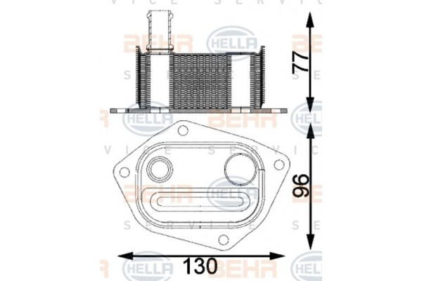 Hella Ψυγείο λαδιού, Λάδι Κινητήρα - 8MO 376 797-141