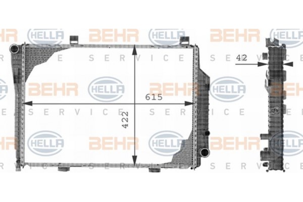 Hella Ψυγείο, Ψύξη Κινητήρα - 8MK 376 710-351