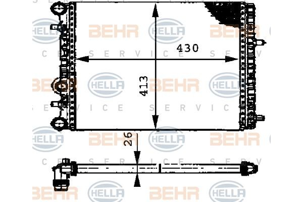 Hella Ψυγείο, Ψύξη Κινητήρα - 8MK 376 716-234