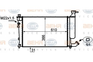 Hella Ψυγείο, Ψύξη Κινητήρα - 8MK 376 717-171