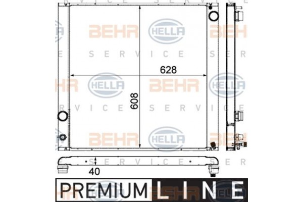 Hella Ψυγείο, Ψύξη Κινητήρα - 8MK 376 727-521