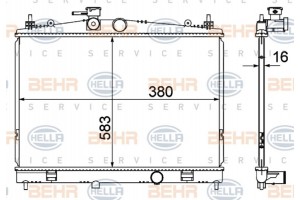 Hella Ψυγείο, Ψύξη Κινητήρα - 8MK 376 735-381
