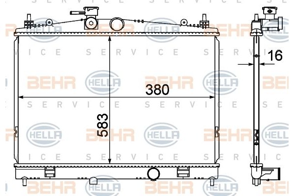 Hella Ψυγείο, Ψύξη Κινητήρα - 8MK 376 735-381