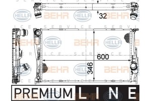 Hella Ψυγείο, Ψύξη Κινητήρα - 8MK 376 754-011