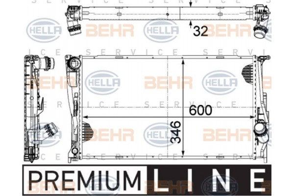 Hella Ψυγείο, Ψύξη Κινητήρα - 8MK 376 754-011