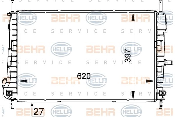 Hella Ψυγείο, Ψύξη Κινητήρα - 8MK 376 755-291