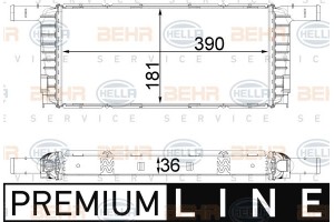 Hella Ψυγείο, Ψύξη Κινητήρα - 8MK 376 792-601