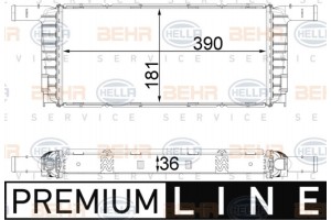 Hella Ψυγείο, Ψύξη Κινητήρα - 8MK 376 792-601