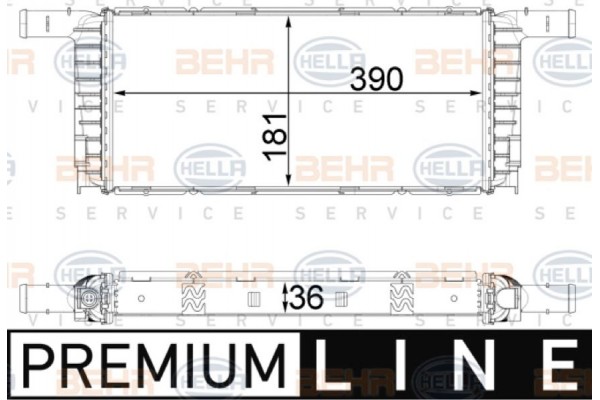 Hella Ψυγείο, Ψύξη Κινητήρα - 8MK 376 792-601