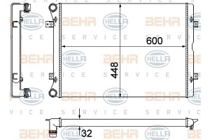 Hella Ψυγείο, Ψύξη Κινητήρα - 8MK 376 901-101