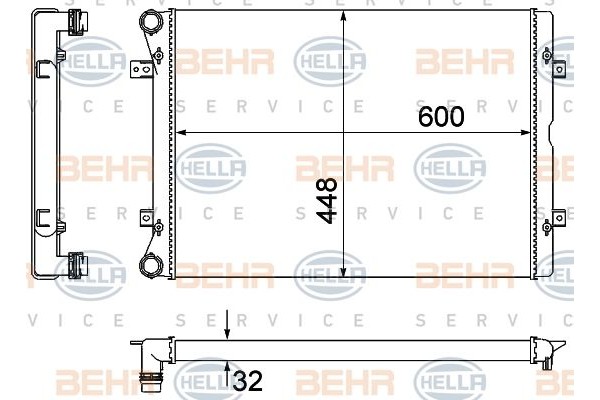 Hella Ψυγείο, Ψύξη Κινητήρα - 8MK 376 901-101