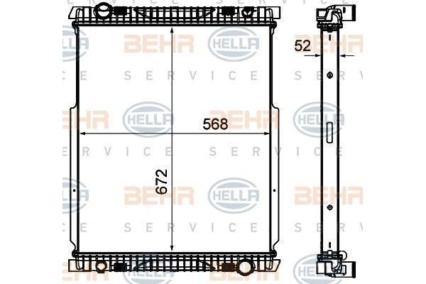 Hella Ψυγείο, Ψύξη Κινητήρα - 8MK 376 906-261