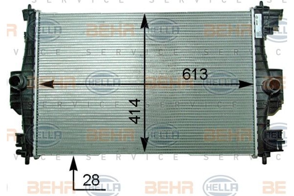 Hella Ψυγείο, Ψύξη Κινητήρα - 8MK 376 910-301