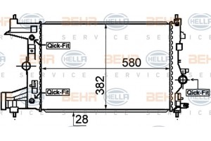 Hella Ψυγείο, Ψύξη Κινητήρα - 8MK 376 910-351