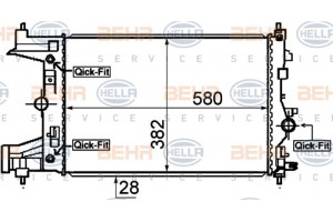 Hella Ψυγείο, Ψύξη Κινητήρα - 8MK 376 910-351