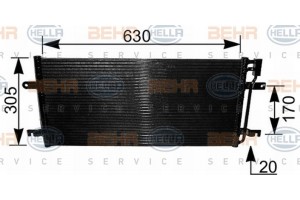 Hella Συμπυκνωτής, σύστ. Κλιματισμού - 8FC 351 037-701