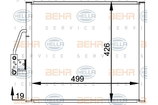 Hella Συμπυκνωτής, σύστ. Κλιματισμού - 8FC 351 300-001