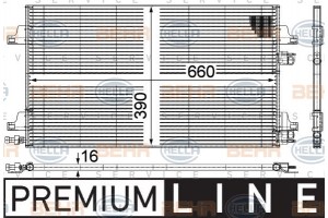 Hella Συμπυκνωτής, σύστ. Κλιματισμού - 8FC 351 301-641