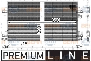 Hella Συμπυκνωτής, σύστ. Κλιματισμού - 8FC 351 301-641