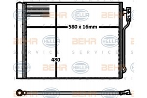 Hella Συμπυκνωτής, σύστ. Κλιματισμού - 8FC 351 316-611