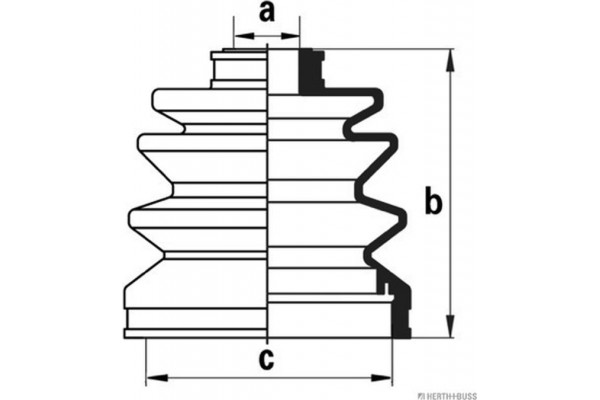 HERTH+BUSS Jakoparts Σετ φούσκες, Άξονας μετ. κίν. - J2861002