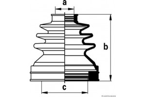 HERTH+BUSS Jakoparts Σετ φούσκες, Άξονας μετ. κίν. - J2885014