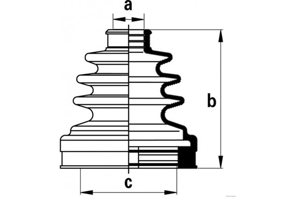 HERTH+BUSS Jakoparts Σετ φούσκες, Άξονας μετ. κίν. - J2885016