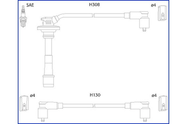 Hitachi Σετ Καλωδίων Υψηλής Τάσης - 134562