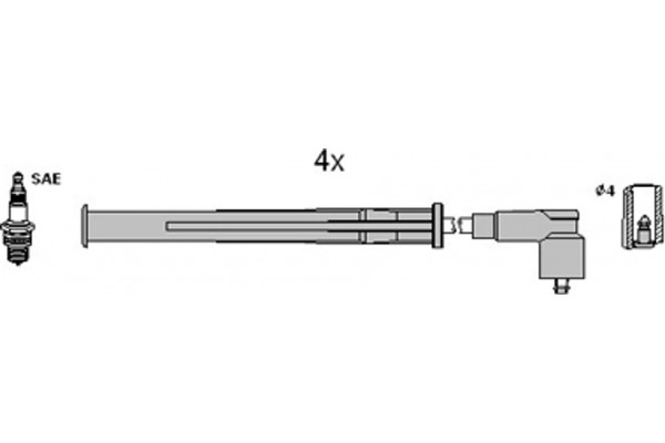 Hitachi Σετ Καλωδίων Υψηλής Τάσης - 134956